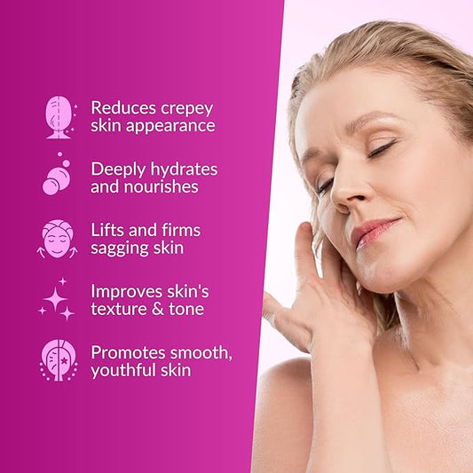 Nasola Crepe Erase Advanced Body Repair Treatment Lotion with Retinol and Hibiscus, Skin Tightening and Lifting Cream Moisturizer for Dry Aging Skin includes Vitamin A, E, C, and Green Tea, 10.14 Oz