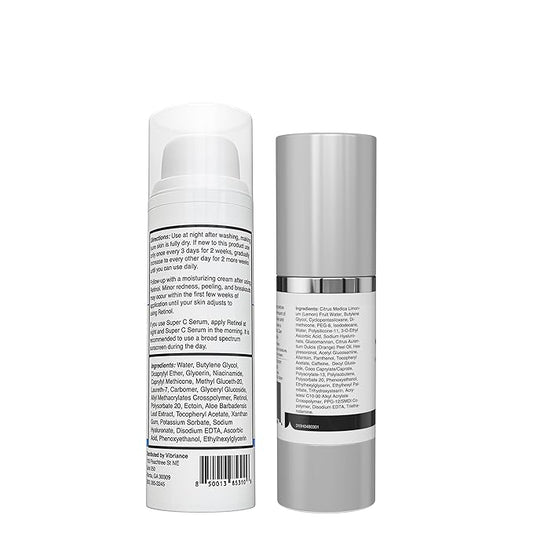 Vibriance Dynamic Duo Skincare Bundle | Super C Vitamin Serum, Retinol Skin Care Set - Age-Defying Night and Day Retinol and Vitamin C Serum for Face Routine Skincare Kit