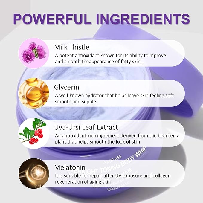 AMRAM Overnight Toning Whip, Skin Tightening, Body Firming Whip That Works While You Sleep, Firming Cream For Loose Skin On The Body(1PCS)