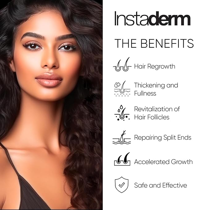 Hair Growth Serum- Extra Strength, DHT Blocker Hair Regrowth & Follicle Restoration Formula Treatment. Promotes Thicker, Fuller, Longer, Healthier Looking Hair for Men & Women.