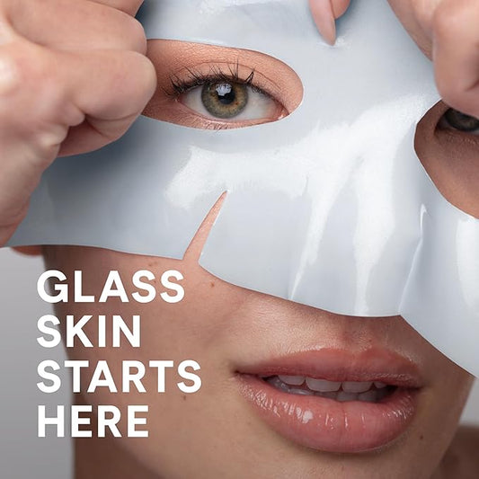 NuFACE IonPlex Hydra-Gel Power Mask - Hydrogel Korean Face Mask to Help Boost Hydration, Smooth Fine Lines & Enhance Microcurrent Results - Reveals a Dewy, Glass Skin Glow (5 Count)