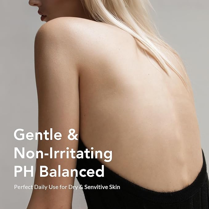 Kustie Jasmine Body Wash Deep Moisturizing Shower Gel with 640 Real Petals, Hyaluronic Acid, Niacinamide & Squalane, Rich Lather, Long-Lasting Natural Scent for Dry & Sensitive Skin, 24.3 fl oz