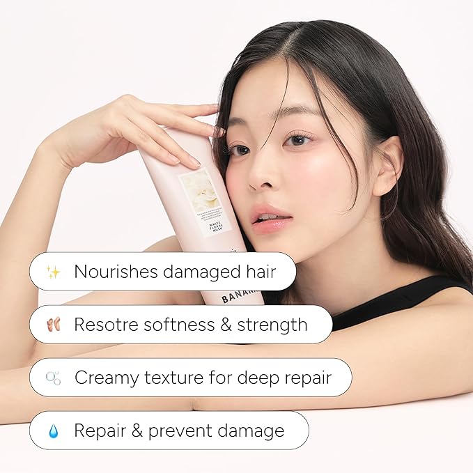 Scented Repair Treatment Mask – Protein Enriched Deep Korean Hair Conditioner for Damaged – 17 Amino Acids, Botanical Oils, Shea Butter & Ceramide, White Floral Musk, 100 ml / 3.4 fl oz