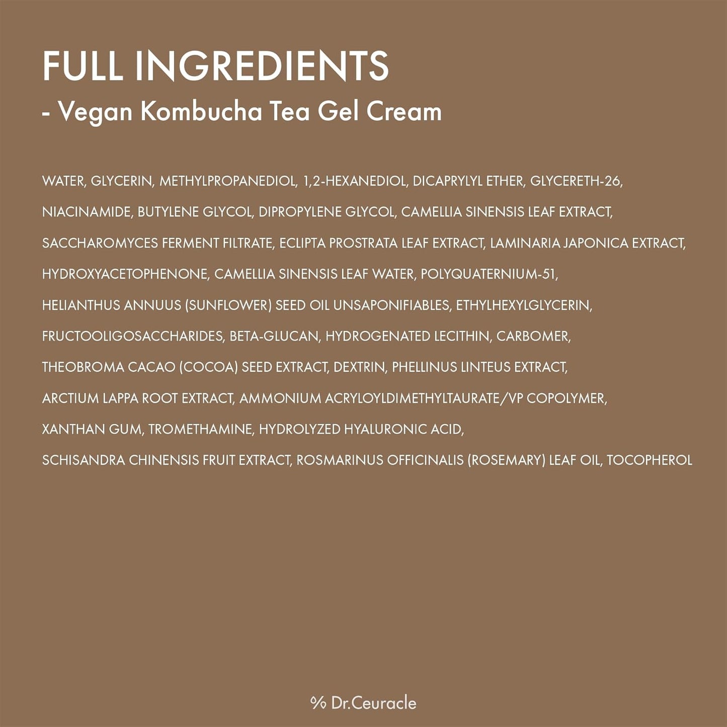 Dr.Ceuracle Vegan Kombucha Tea Gel Cream Hydrator