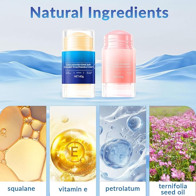 Crack Feet Prevention Stick, Vovo Angel Anti Cracked Foot Cream For Dry Heels, Moisturizing Foot Balm Stick, Remove Dead Skin And Softening Dry Skin (Pink+Blue)