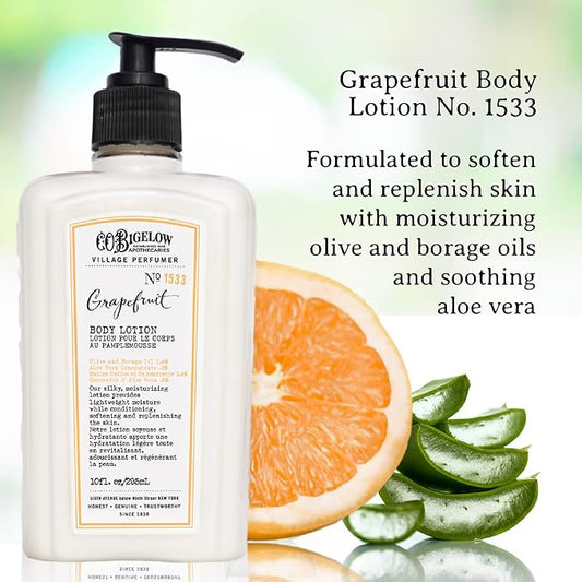 C.O. Bigelow Grapefruit Apothecary Duo Hand Care Gift Set, Hand Wash & Body Lotion, Liquid Soap & Moisturizing Lotion, Set of 2, 10 Fl Oz