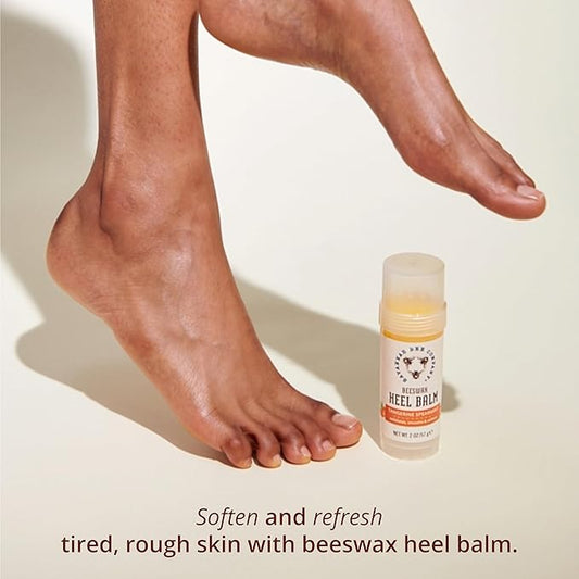 Savannah Bee Company Beeswax Heel Balm - Foot Balm for Cracked Heels with Tangerine Fragrance