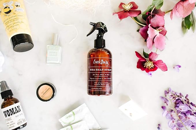 CreekBaby Organic Sea Salt Spray for Face, Body, and Hair, Toner for Acne, Rosacea and Hair Volumizer