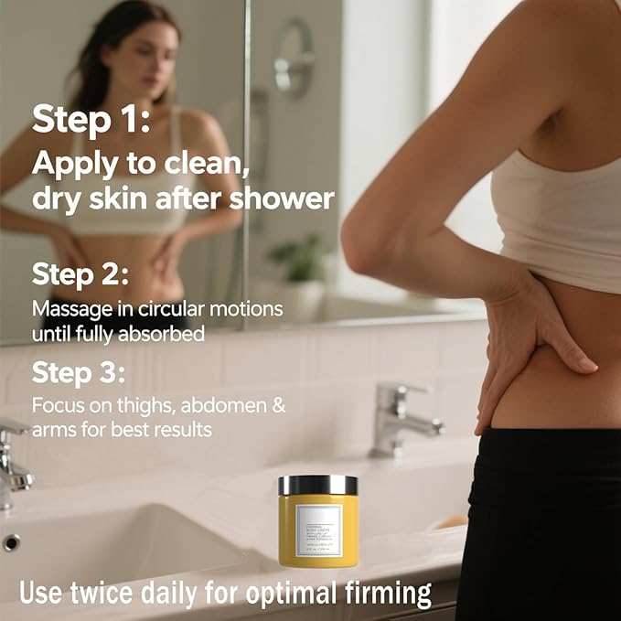 Champagne Firming Body Cream, Advanced Champagne Body Cream with Luxe-Lift Complex - Visibly Tighten & Lift Crepey Skin on Arms, Legs, Hydrating Anti-Aging Champagne Body Firming Cream, 8 oz