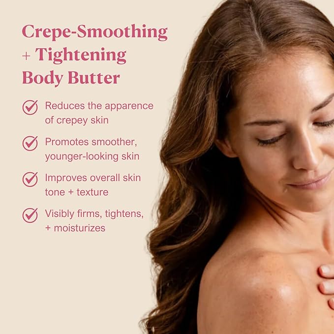 Nakery Skin Toning Body Butter for Women - Firming Body Lotion for Women - Peptide Infused Body Lotion for Crepey & Sagging Skin - Firming Lotion for Neck, Arms & Legs - Summer Rain