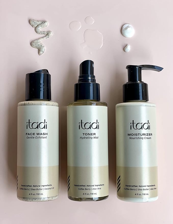 ITADI Organic Daily Natural Spray Toner for Face | Revitalizing Face Spray Mist Hydrating Infused w/Coffee Berry Extract | Ideal for Unclogging & Reducing Pores for Women & Men | 4 fl oz