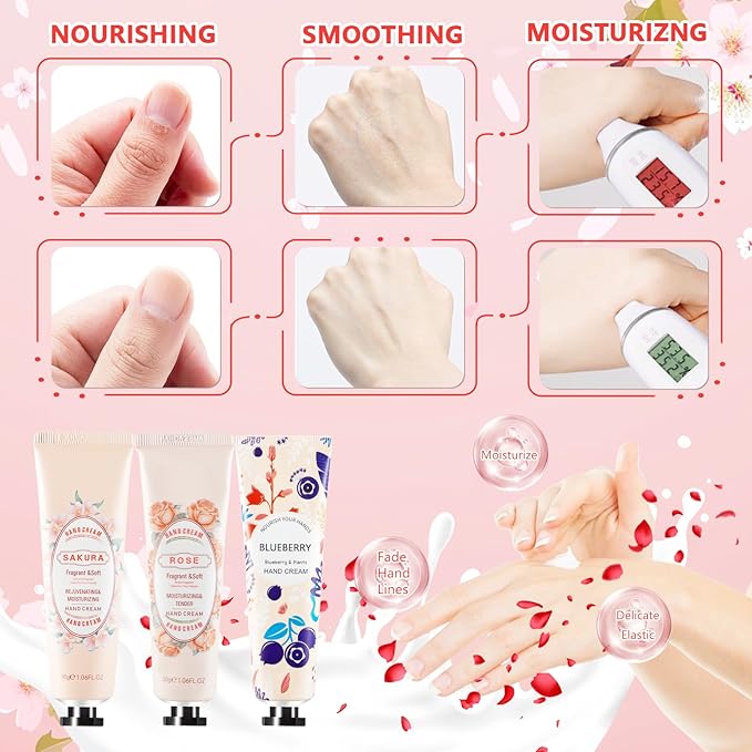 10 Pack Mini Hand Lotion,Hand Lotion Travel Size,Hand Cream Gift Set for Women,Bulk Hand Lotion for Dry Cracked Hands for Teacher Appreciation Gifts,Mothers Day Gifts,Nurse Week Gifts