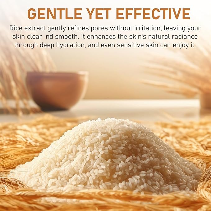 Rice Exfoliant Ampoule Duo, Black and White Face Peeling Solution, Moisturizing Pore Minimizer, 2-Pack, 100ml