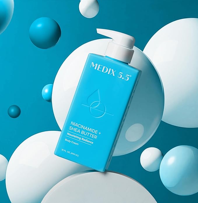 MEDIX Fragrance Free Niacinamide Face Moisturizer + Shea Butter Cream For Face & Body Lotion | Anti Aging Skin Care Firming Cream For Wrinkles, Dark Spots, Large Pores, 15 Fl Oz