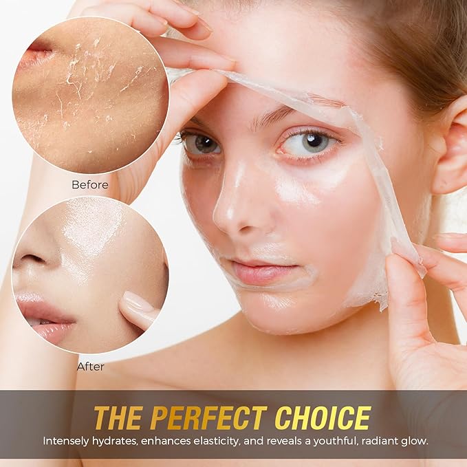 9000PPM Snail Mucin Collagen Overnight Wrapping Peel Off Mask for Intensive Hydrating, Skin Barrier Repairing, Reducing Sagging/Wrinkles/Fine Lines, 2.53 Oz/75 ML