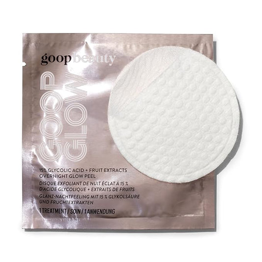 goop Beauty 15% Glycolic Acid Exfoliating Pads | Inspired by a Professional Chemical Peel | Refines & Retexturizes for Glowing Skin | Paraben and Silicone Free | 4 pack