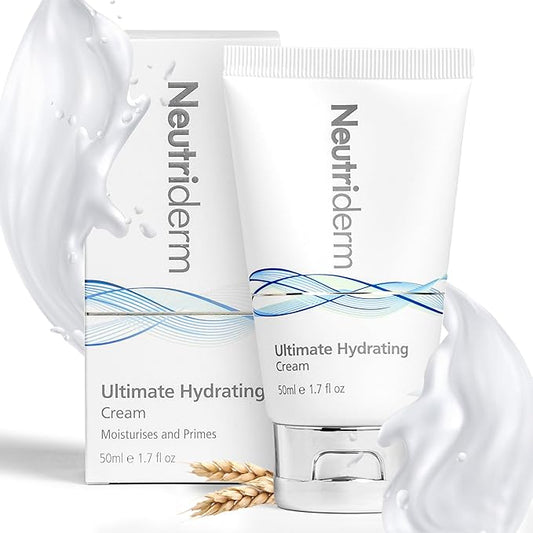 NEUTRIDERM Ultimate Hydrating Moisturizer Face Cream With Vitamin E, Rice & Wheat Protein – Hydrating & Anti-Aging Moisturizer for Sensitive, Dry Skin – Face Primer for Women & Men, 1.7 oz