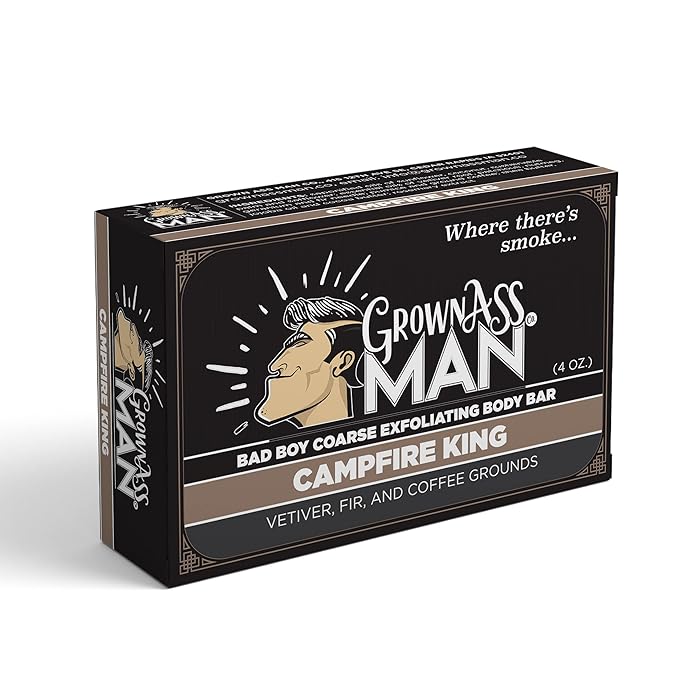 Grown Ass Man Co. Combo Packs - Solid Soap & Shampoo Bars Rich Lather with Natural Oils & Gentle Scrub for Men - Plastic Free & Eco-Friendly, Natural & Organic Deep Clean, 4oz Bars (Woodsman 3-Pack)