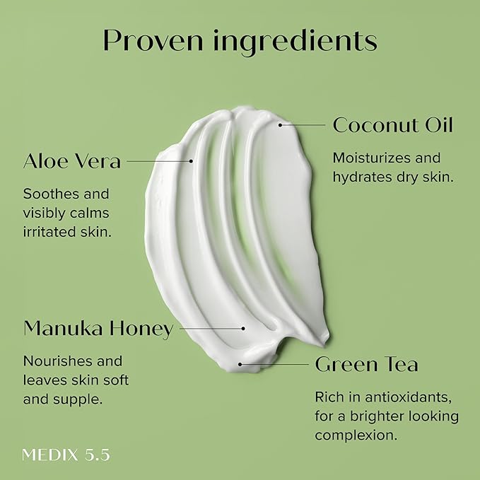 MEDIX Coconut Body Lotion + Manuka Honey Cream | Natural Coconut Oil Lotion For Women & Men | Moisturizer Cream Body Butter Skin Care Balm For Stretch Marks, Cellulite, & Dry Skin, 15 Fl Oz