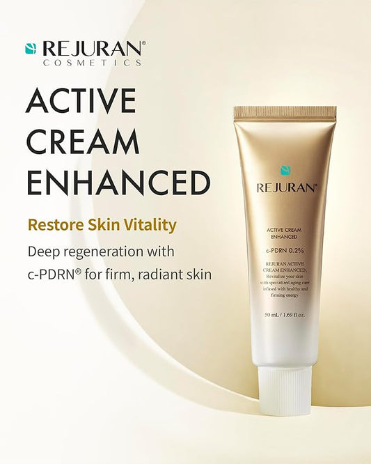 REJURAN® Turnover Active Cream Enhanced, DOT™ c-PDRN® – Deep Rejuvenation Salmon DNA PDRN Face Moisturizer for Collagen Boosting, Skin Elasticity, Firming, and Lifting. Korean Skincare. (1.69 fl oz)