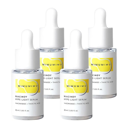 MIMUMIMU Dark Spot Remover Serum for Face | Korean Clinic Skincare - Thioctic Acid 0.01% & Niacinamide 5% | Spot Treatment for Melasma, Hyperpigmentation, Discoloration, Acne Scars | Pack of 4