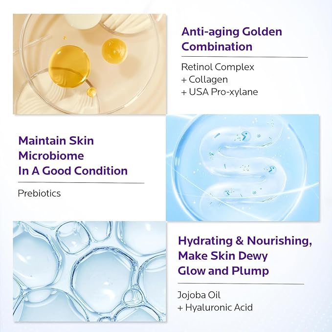 ZealSea Retinol Cream for Face with Collagen - Anti Aging Facial Moisturizer for Women to Tighten and Lift Skin, Firming Night Cream with Vitamin E and Hyaluronic Acid, 1.75 Oz