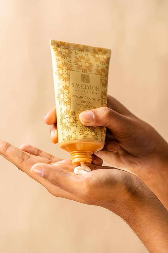 SPA CEYLON VIRGIN COCONUT Cream Facial Wash | Rich & Soft-Foaming | Deep Cleansing | Silicon-Free | 100% Vegetarian | Suitable for all skin types
