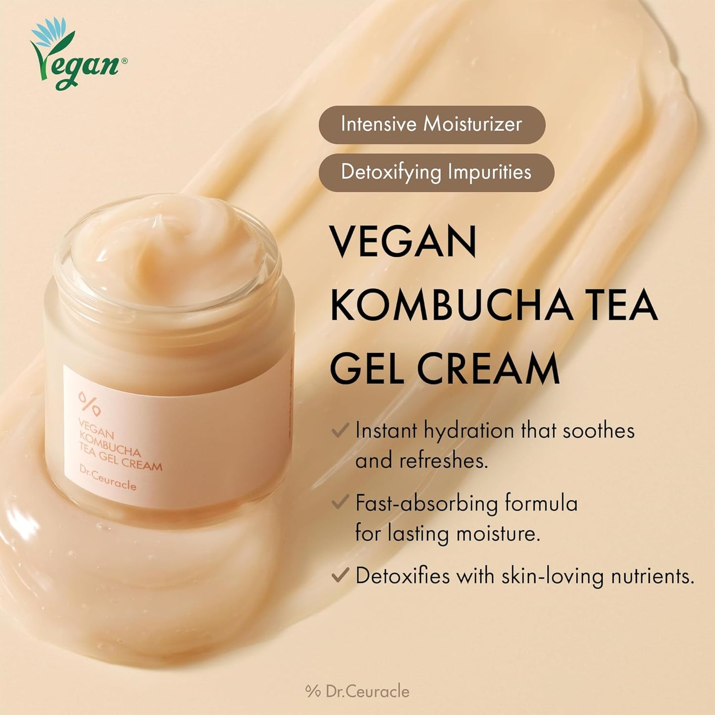Dr.Ceuracle Vegan Kombucha Tea Gel Cream Hydrator