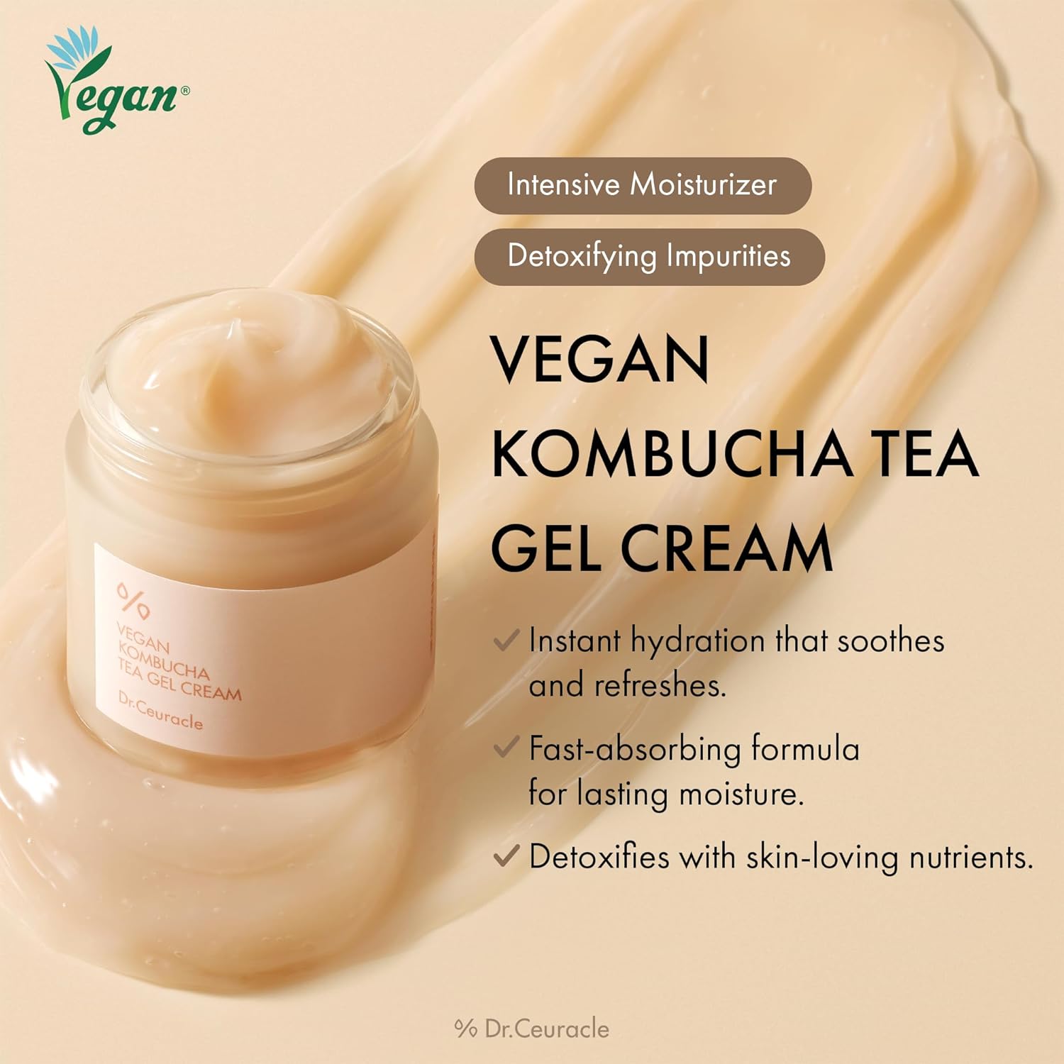 Dr.Ceuracle Vegan Kombucha Tea Gel Cream Hydrator