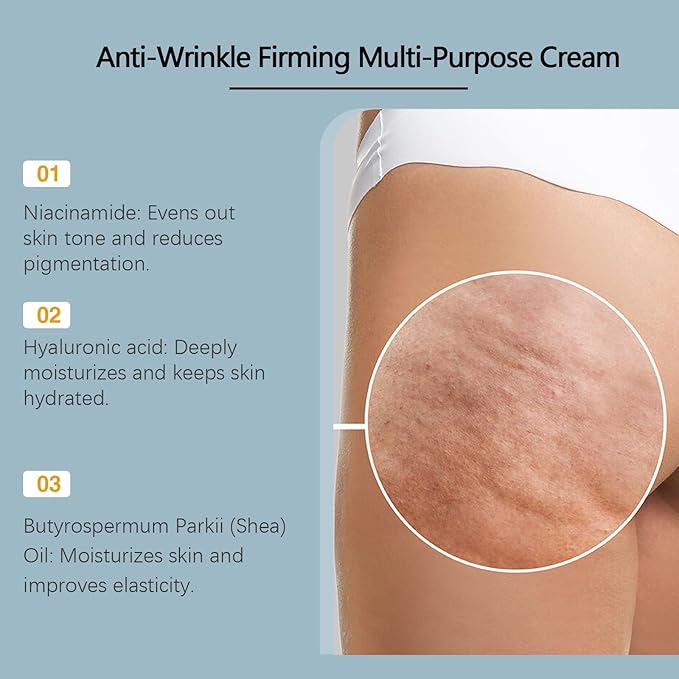 Firming Body Butter Cream - with Retinol, Niacinamide, Hyaluronic Acid, Intense Hydration & Skin Tightening Moisturizer for Smooth, Youthful-Looking Skin,2.12oz