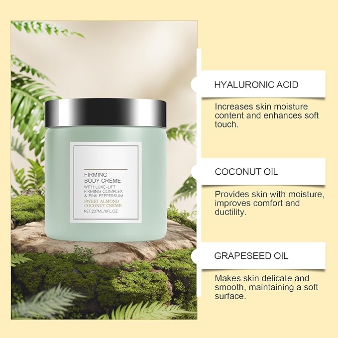 Champagne Lift Firming Body Cream, with Pink Pepperslim for Nourishes Skin Lift Firming Hydrating Cream (Coconut)