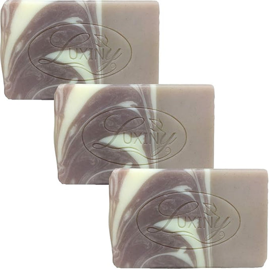 Luxiny Natural Soap Bar, Rosemary Lavender Handmade Body Soap and Bath Soap Bar is Palm Oil Free, Vegan Castile Soap with Essential Oil for All Skin Types Including Sensitive Skin (3 Pack)