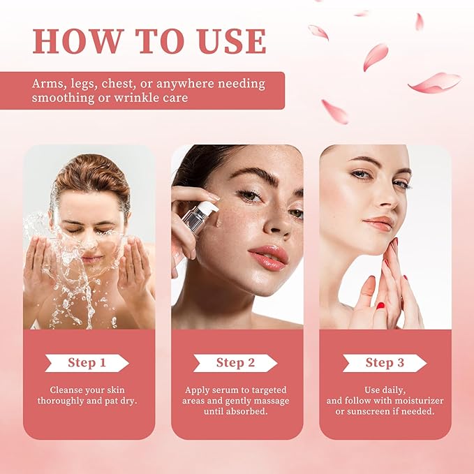 Be Glossy Body Serum for Wrinkles, Anti-Aging Hydrate & Plump With Hyaluronic Acid, Vitamin E, Glycerin and Shea Butte, Peptides, Tighten and Lift Serum 100ML/3.38 Fl Oz