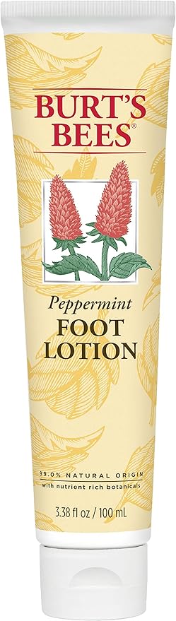 Burt's Bees Peppermint Oil Foot Lotion, 3.38 Oz (Package May Vary)