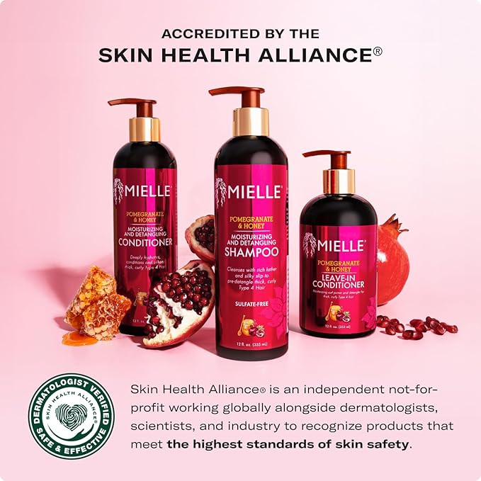 Mielle Organics Pomegranate & Honey Moisturizing and Detangling Shampoo and Conditioner for Type 4 Hair