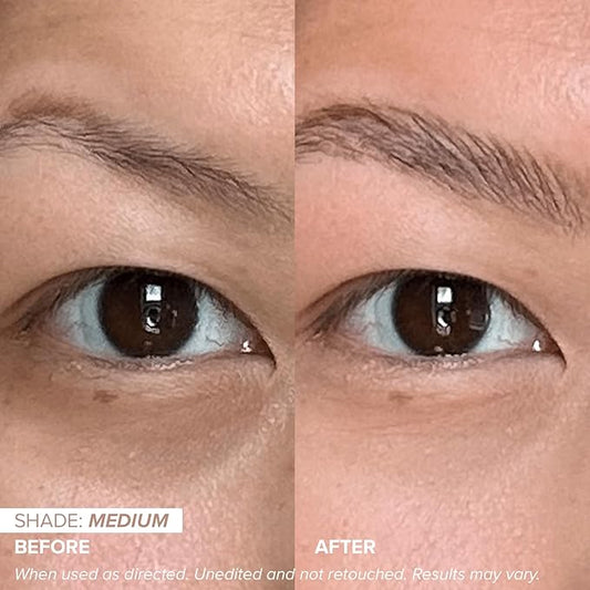 DRMTLGY Luminous Eye Corrector SPF 41, Under Eye Color Corrector for Dark Circles, Anti-Aging Tinted Eye Cream, Hydrating Eye Serum with Peach Undertone FSA/HSA Eligible, Medium