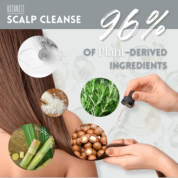 Botanist Keratin Hair Treatment for Women & Men, Itchy Scalp Treatment by Shea Butter, Glycerin, Vitamin E & Lecithin, Organic Conditioner by Japan, Sulfate Free, GRAPEFRUIT & SAGE, 16.2 Fl Oz