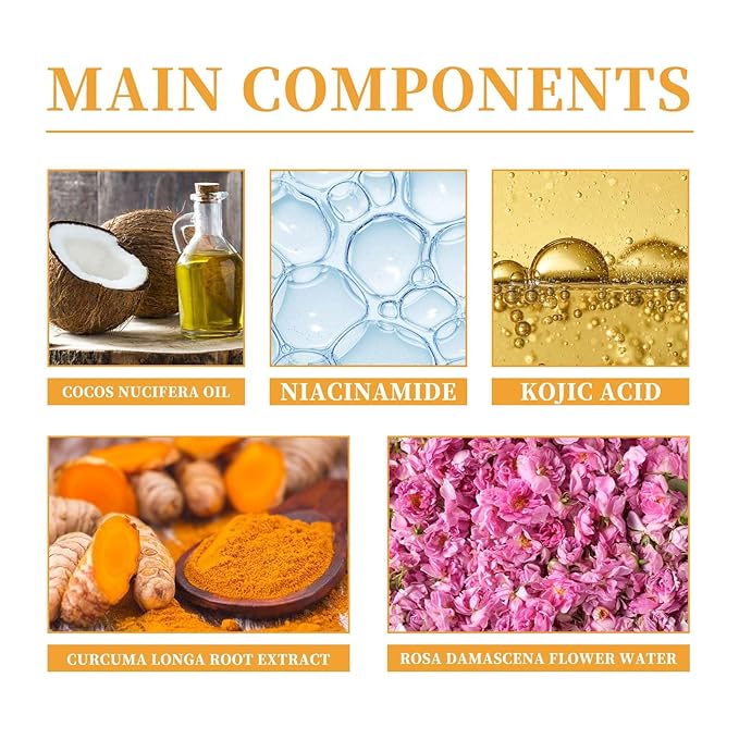 Turmeric Face Wash with Brush, Turmeric Foaming Facial Cleanser for All Skin, 3.38 Fl Oz/pcs