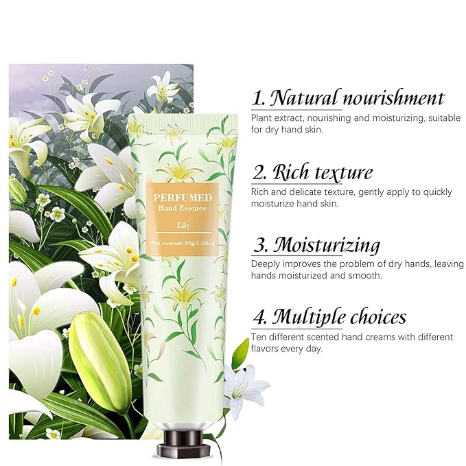 10 Pack Fruits Fragrance Hand Cream, Moisturizing Hand Care Cream Travel Gift Set With Shea Butter Natural Aloe and Vitamin E For Men And Women-30ml