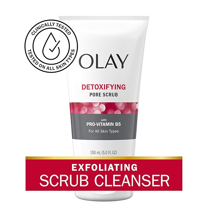 Olay Regenerist Detoxifying Pore Scrub Facial Cleanser, 5 Fl Oz