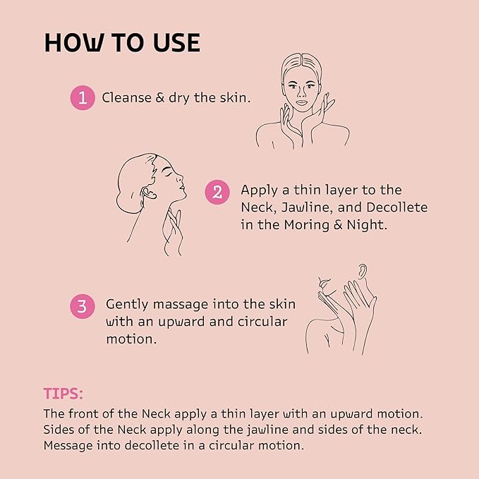 Neck Cream for Tightening and Firming: Anti Aging Anti Wrinkles Reduces Neck Lines Fine Lines - Retinol Niacinamide Squalane Hyaluronic Acid Ceramides Cruelty Free Paraben Free 2.8 OZ/80g