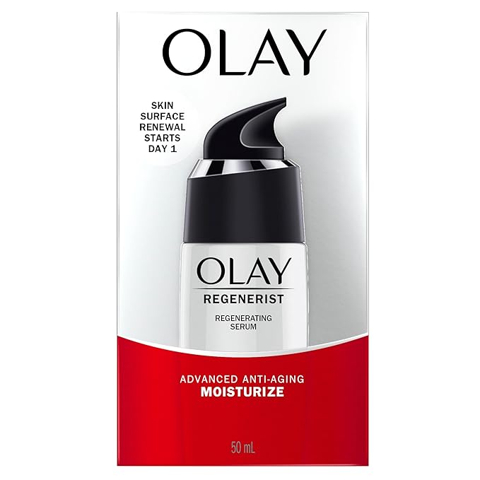 Olay Serum, Regenerist Light Gel Face Mousturizer, Anti-Aging, Anti-Wrinkle, Hydrating, Firming, Smoothening, Improves Fine Lines and Elasticity - Amino Peptide Complex, 1.7 oz