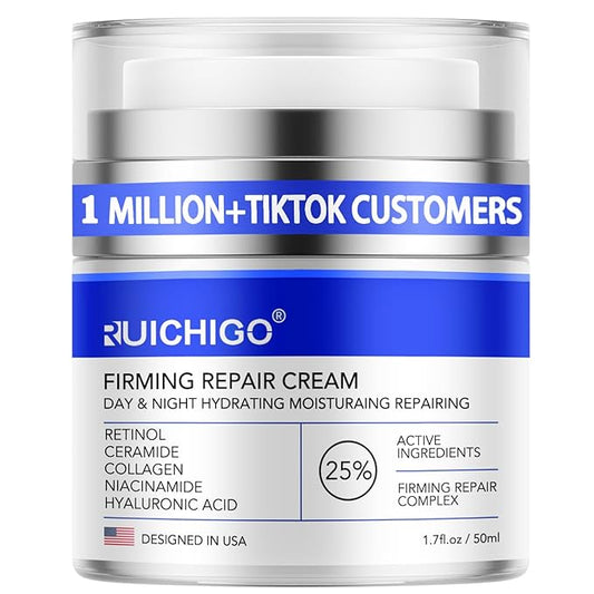 Neck Firming Cream | Face Moisturizer for Women - Anti Aging Formula for Tightening and Firming with Retinol,Collagen,Hyaluronic Acid | Day & Night Moisturizer Suited for Most Skin Types,1.7 OZ