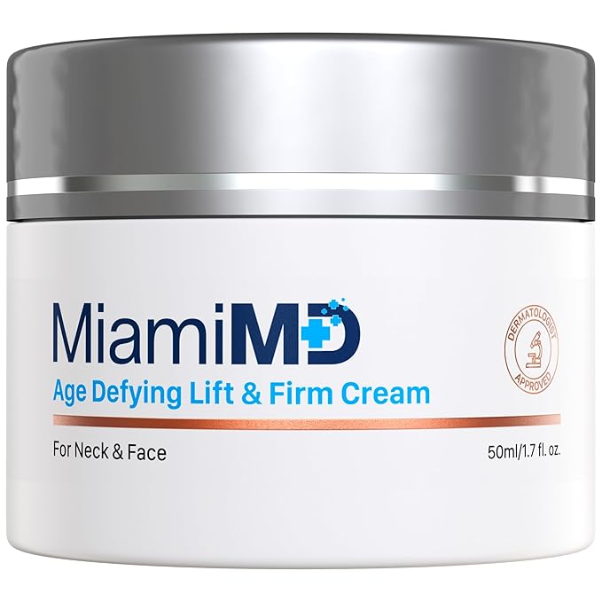 MiamiMD Age-Defying Lifting & Firming Face Cream for Women - Lift & Firm for Anti Aging, Wrinkle Reducer & Hydrating Moisturizer for Smooth, Radiant Skin, Tightening Cream for Face & Neck – 1.7oz