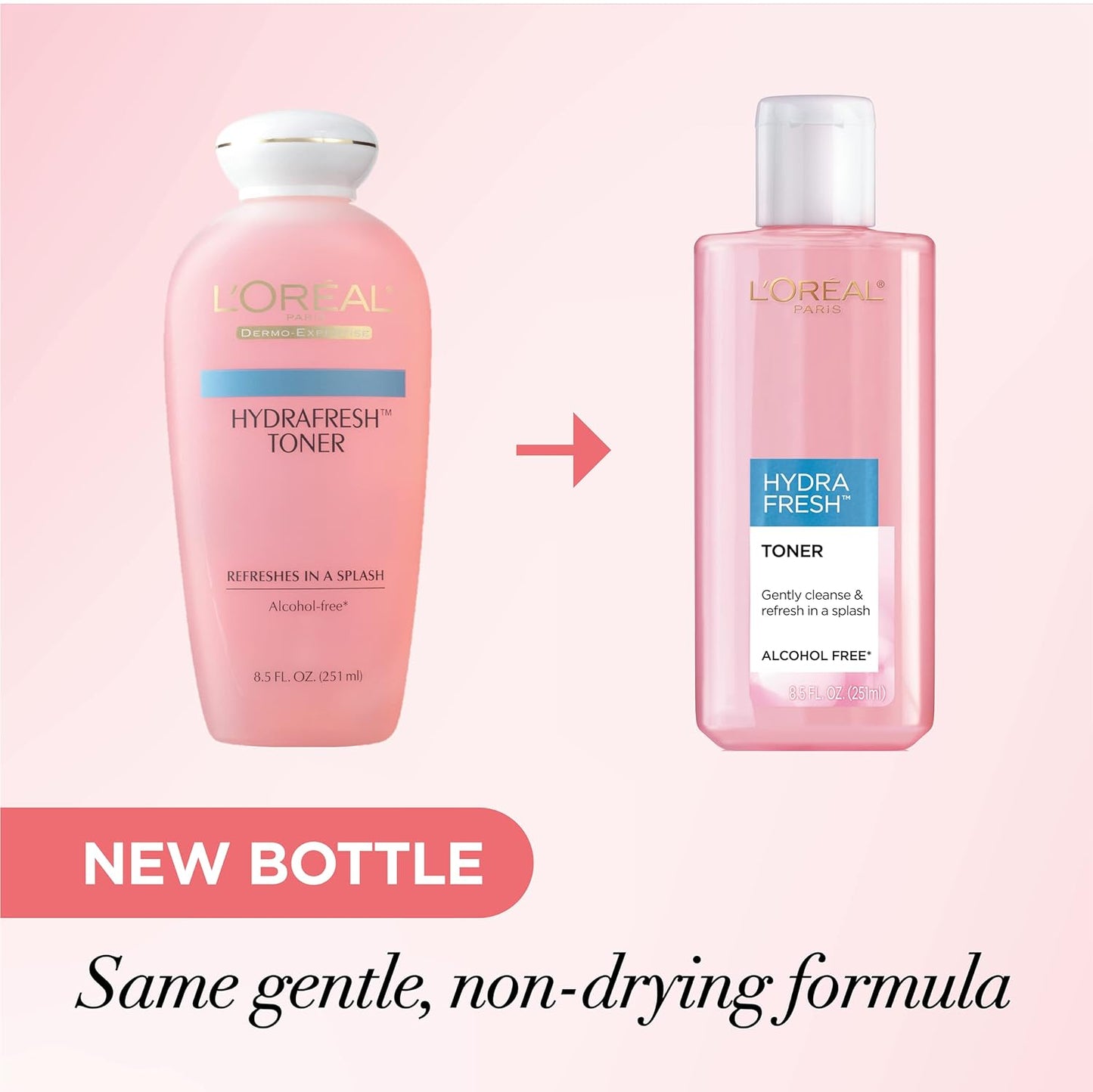 💦 L'Oreal Paris Hydrafresh Face Toner – Pro-Vitamin B5 for Smooth & Bright Skin (2 Count)