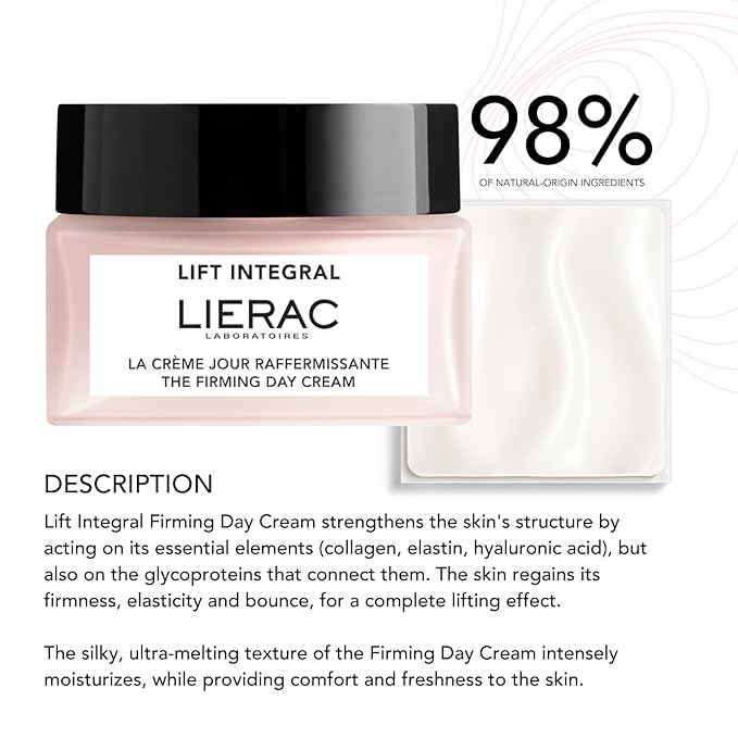Lierac Lift Integral Firming & Wrinkle Face Cream - Face Moisturizer with Collagen, Elastin & Hyaluronic Acid, Moisturizer Reduces Appearance of Wrinkles Suitable for Women's Sensitive Skin - 50ml