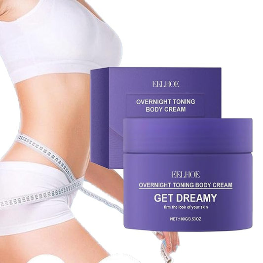 Get Dreamy Overnight Toning Whip – Radiant Skin Tightening & Firming Cream for Body, Butt & Belly Anti-Cellulite, Loose Skin & Wrinkle Reduction Hydrating Night Cream for Youthful