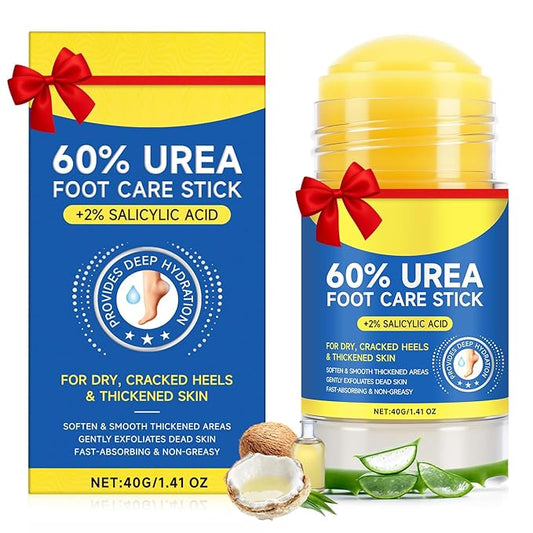 60% Urea with 2% Salicylic Acid Urea Foot Care Stick, Foot Cream 60 Percent for Feet Maximum Strength Moisturizer for Dry Cracked Heels, Hands, Thick & Cracked Skin, Callus Remover, Deep Hydration