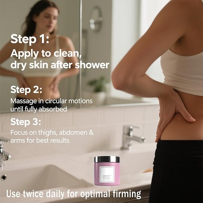 Champagne Lift Hydrating Firming Body Cream,Age-Defying Champagne Body Cream for Crepey,Dry & Sagging Skin, Rejuvenating Champagne Body Firming Cream with Pink Pepperslim & Luxe-Lift Complex, 8 oz