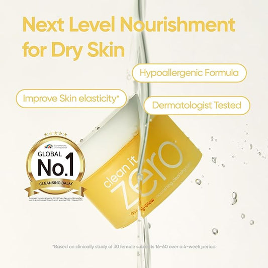 BANILA CO Clean it Zero Nourishing Cleansing Balm | Korean Makeup Remover for Dry Skin | Vegan | Cleansing Oil, Facial Cleanser Made with Ginseng Root & Soybean Peptide (100ml / 3.38 fl. oz)